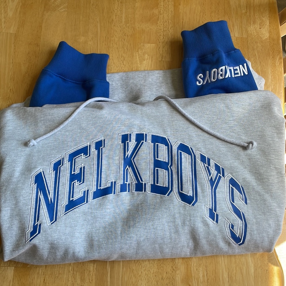Nelk Boys Layers Fullsend Hoodie Grey/Blue FW21